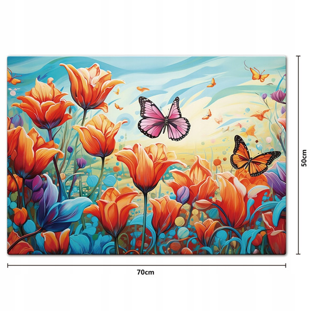 Puzzle Askato 1000 el. Tulipany i Motyl – Koncentracja i Relaks 70x50 cm
