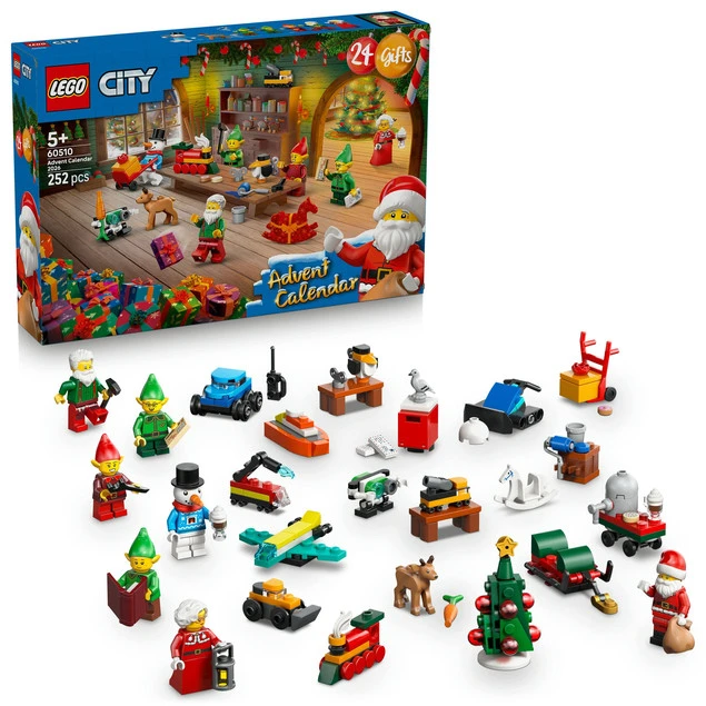 LEGO City 60510 Kalendarz Adwentowy 2026 z Mikołajem i minifigurkami