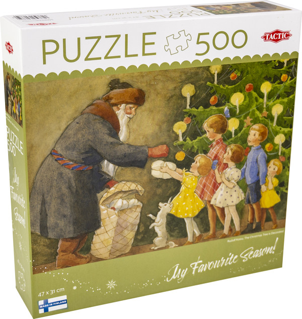 Puzzle Tactic 500 elementów The Christmas Tree is Decorated