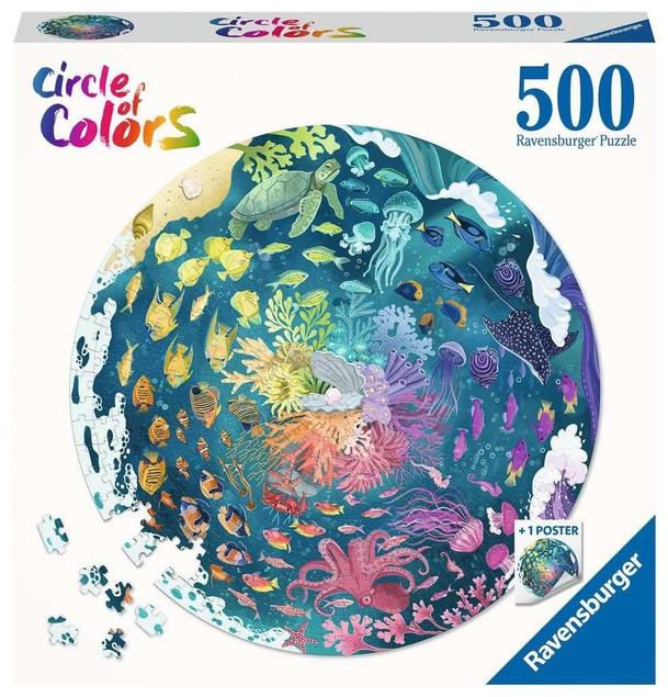 Puzzle Ravensburger Ocean Okrągłe 500 elementów Paleta Kolorów