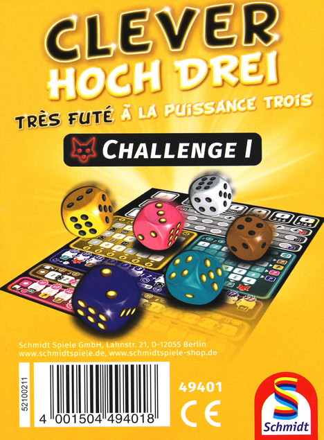 Schmidt Spiele: Kości zostały rzucone – Wyzwanie I (Clever Hoch Drei) – Dodatek