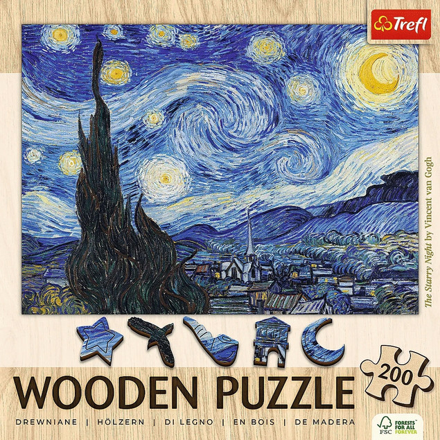 Puzzle drewniane 200 Gwiaździsta Noc TREFL