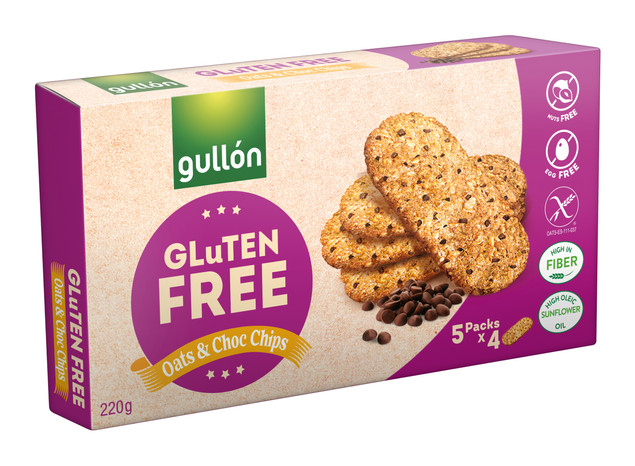 Ciastka z owsem i czekoladą bez glutenu 220g GULLON