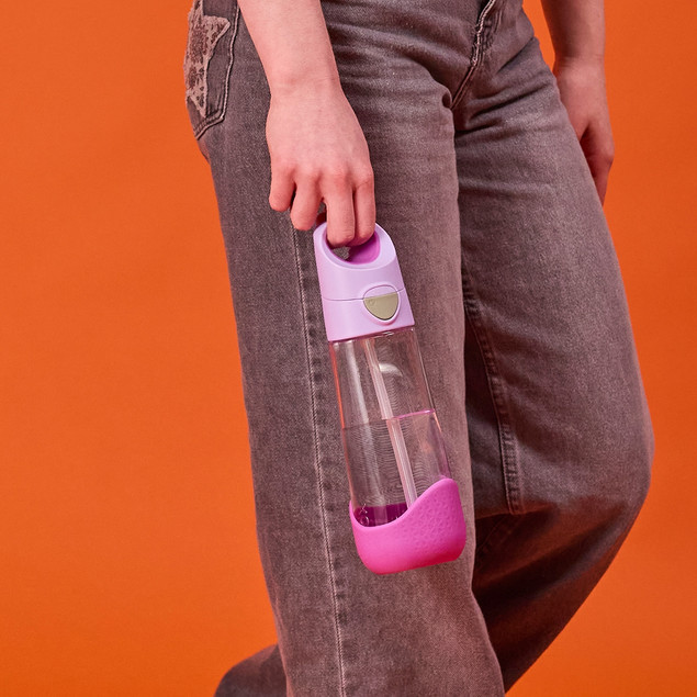 b.box Bidon dla Dziecka ze Słomką 600 ml Tritan Sugar Plum