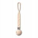 Babyono Silikonowy Łańcuszek do Smoczka Klips Beżowy BPA-Free 0m+
