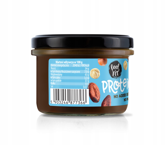 Feel Fit Protein Nut Proteinowy krem z orzechami laskowymi 200g BEZ CUKRU