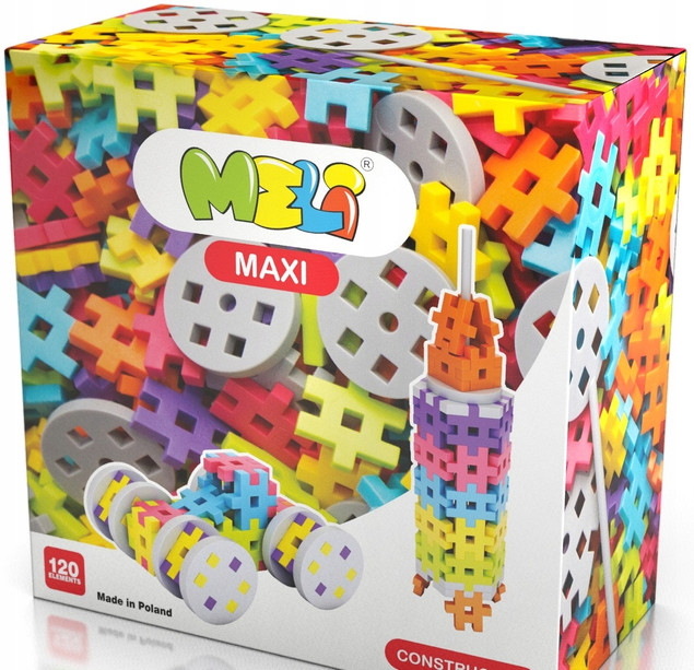 Klocki Konstrukcyjne Meli Maxi Constructor 120 el. dla Dzieci