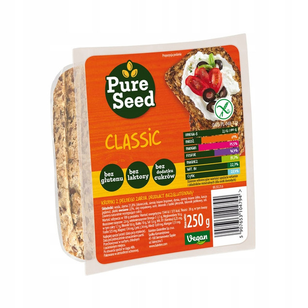 BALVITEN PURE SEED chleb z pełnego ziarna bezglutenowy 250g