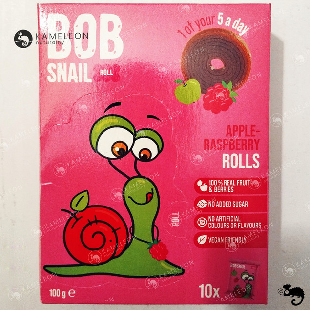 Przekąska Owocowa Jabłko Malina Bez Cukrów 100g BOB SNAIL