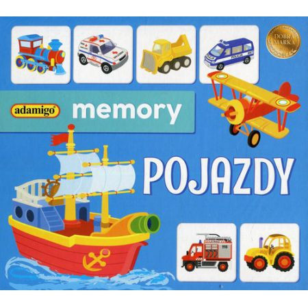 Adamigo Memory Pojazdy Gra Pamięciowa dla Dzieci 3+
