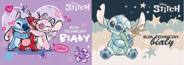 Blok Techniczny BIAŁY A4 170g 20 Kartek STITCH Beniamin