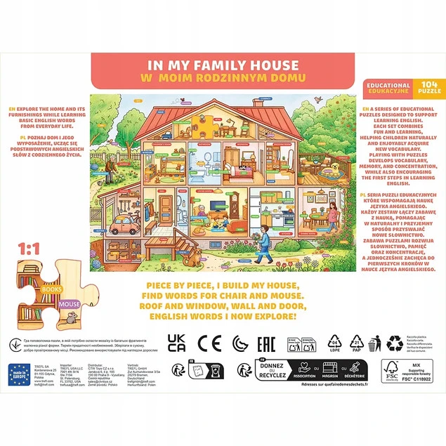 Trefl Puzzle Edukacyjne - detail angielskie nazwy