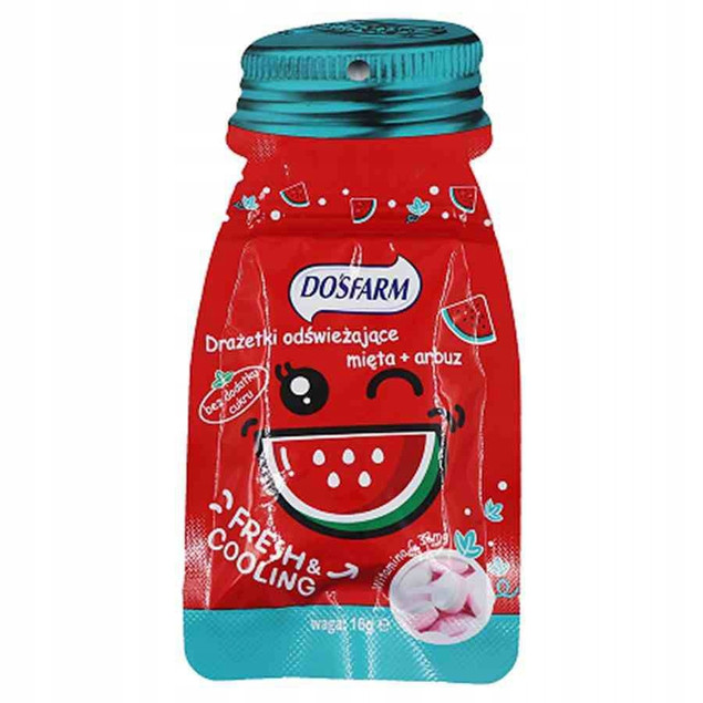 Drażetki odświeżające mięta i arbuz Dosfarm 10x16g
