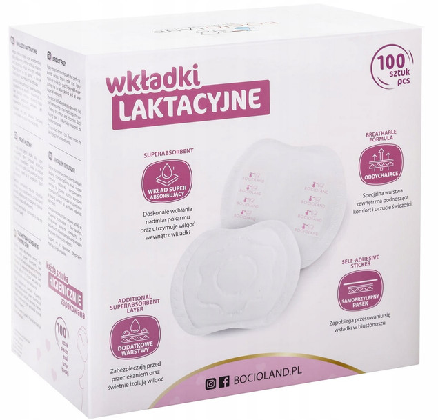 Wkładki laktacyjne Bocioland 100 szt.