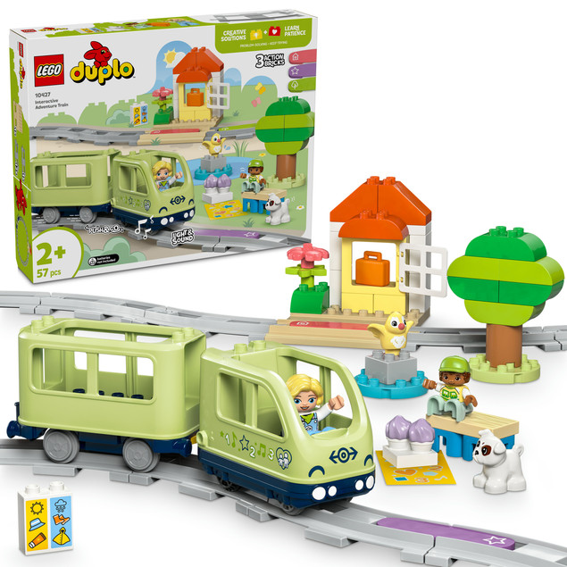 LEGO DUPLO TOWN Przygoda z Interaktywnym Pociągiem 10427 – Edukacja i Zabawa dla Dzieci 2+