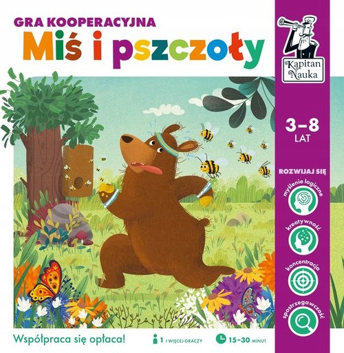 Gra planszowa Miś i pszczoły Kapitan Nauka