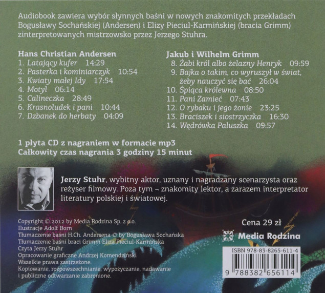 Najpiękniejsze baśnie H.Ch. Andersena i Braci Grimm Audiobook CD