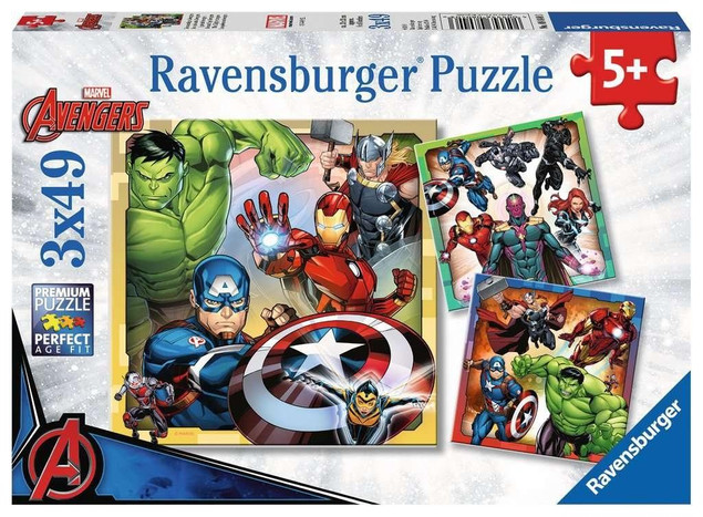 PUZZLE DLA DZIECI 3X49 MARVEL AVENGERS