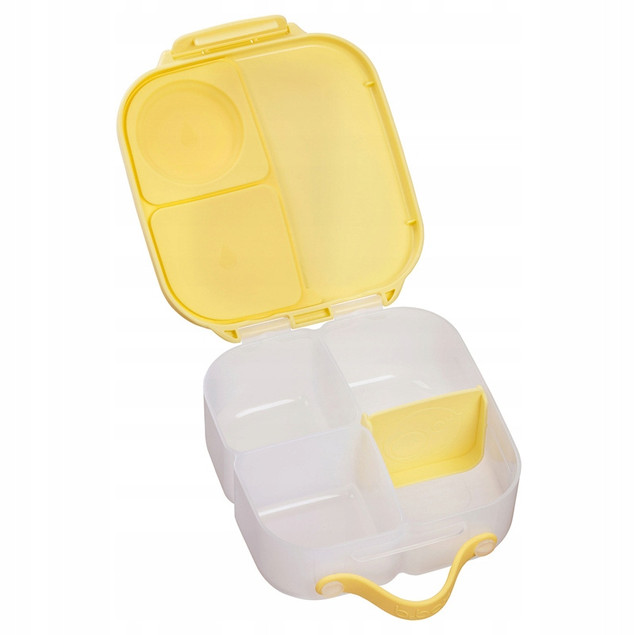 B.Box Mini Lunchbox Lemon Twist – Szczelna Śniadaniówka z Przegródkami dla Dziecka 1l