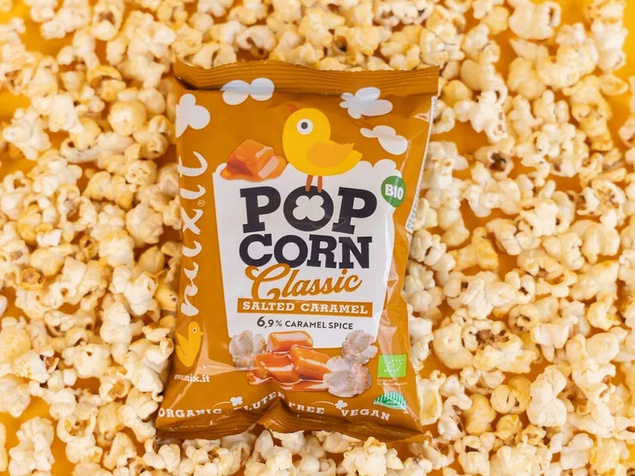 2x MIXIT Duży BIO Popcorn SŁONY KARMEL 75g