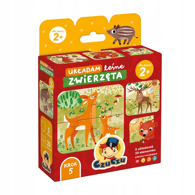 CzuCzu Puzzle 20 elementów Układam Leśne zwierzęta