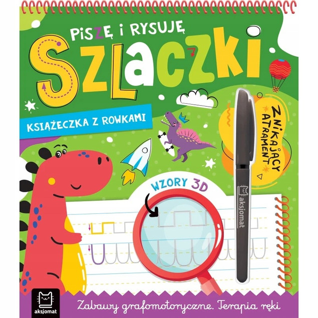 Zestaw 3 książeczek z rowkami – Literki, Cyferki i Szlaczki