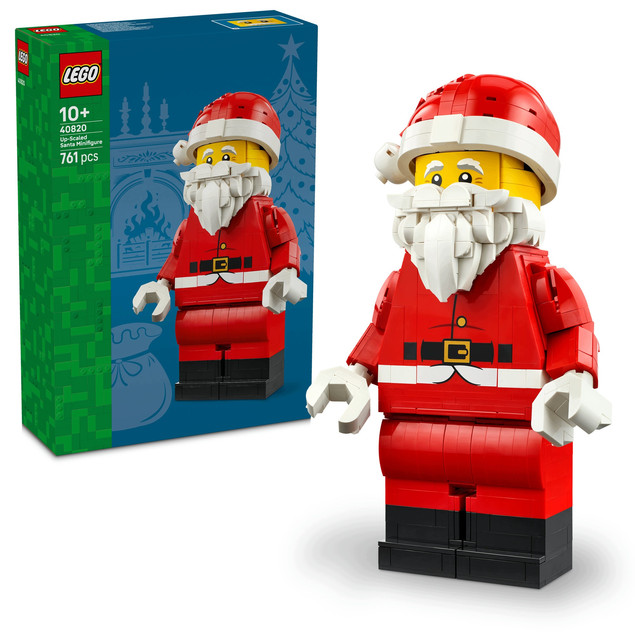 LEGO Ikoniczna Powiększona Minifigurka Świętego Mikołaja 40820 | Prezent & Dekoracja Świąteczna