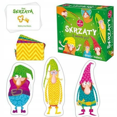 Gra Planszowa Skrzaty Kukuryku 3w1 Rodzinna Zręcznościowa