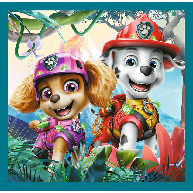 Trefl Puzzle 3w1 Psi Patrol, Paw Patrol i wyspa dinozaurów