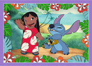 Puzzle 4w1 Układanka STITCH Szalony Dzień Lilo&Stitch Angela 4+ Trefl 34633