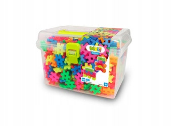 Klocki Konstrukcyjne Meli Basic Neon Travel Box 500 el. – Podróżny Zestaw dla Dzieci 3+