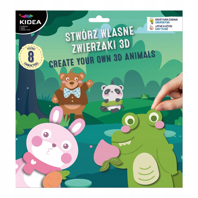 Zestaw 3D zwierząt 8 modeli – Kidea