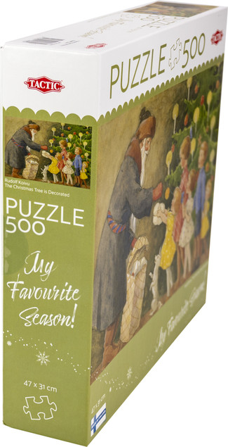 Puzzle Tactic 500 elementów The Christmas Tree is Decorated
