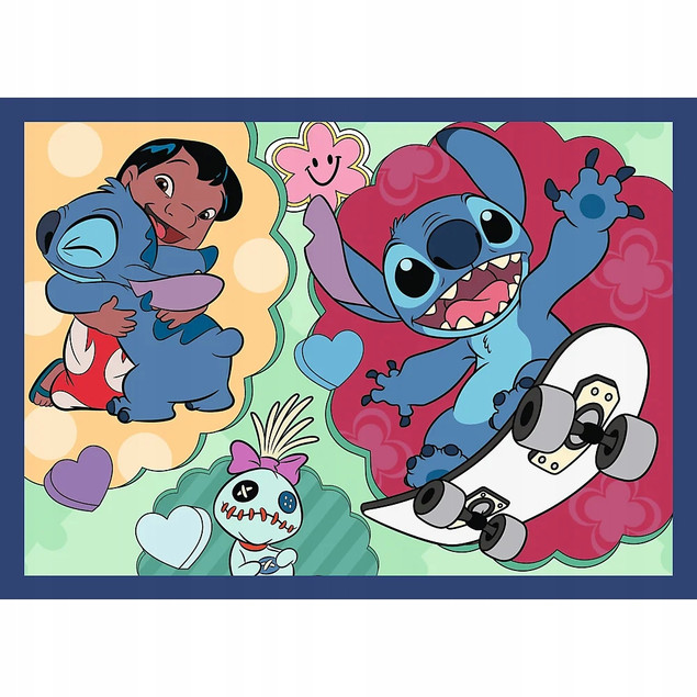 Trefl Puzzle Lilo & Stitch 4x88 el. Kosmiczny Stitch + Plakat Kolekcjonerski