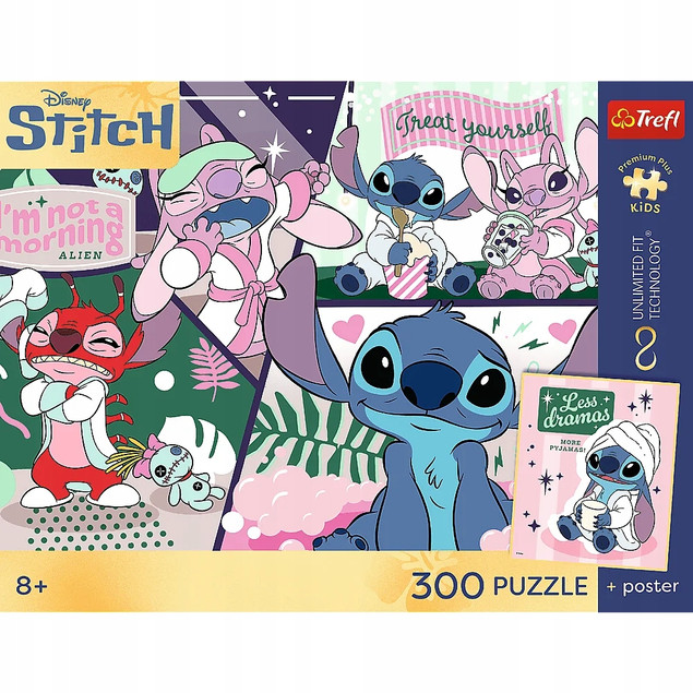 Puzzle Trefl Lilo & Stitch 300 el. Kosmiczny Duet + Plakat Kolekcjonerski