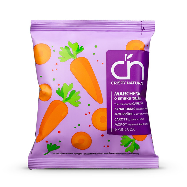 Marchew o smaku tajskim Suszone warzywa Crispy Natural Suszona marchew