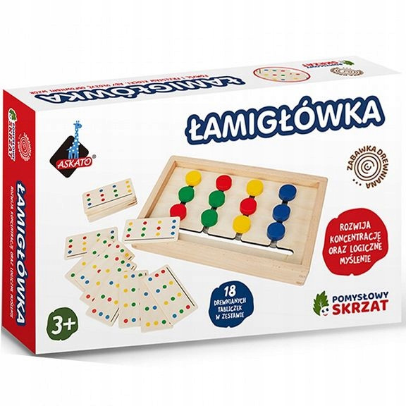 ASKATO Pomysłowy Skrzat Łamigłówka Edukacyjna do Sortowania Kolorów i Wzorów 1171
