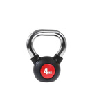 17031 KGC-4 KETTLEBELL GUMA Z CHROMOWANĄ RĄCZKĄ 4 KG HMS
