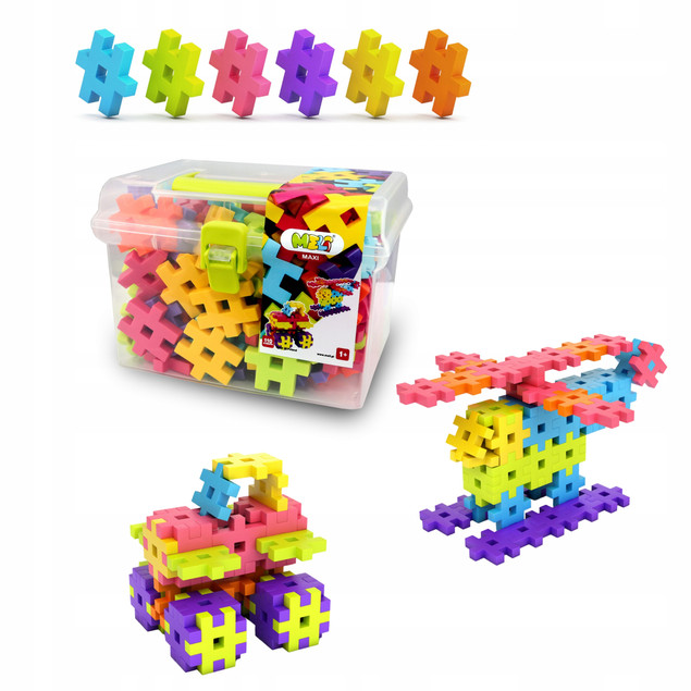 KLOCKI KONSTRUKCYJNE MELI MAXI WAFLE 110 EL. TRAVEL BOX