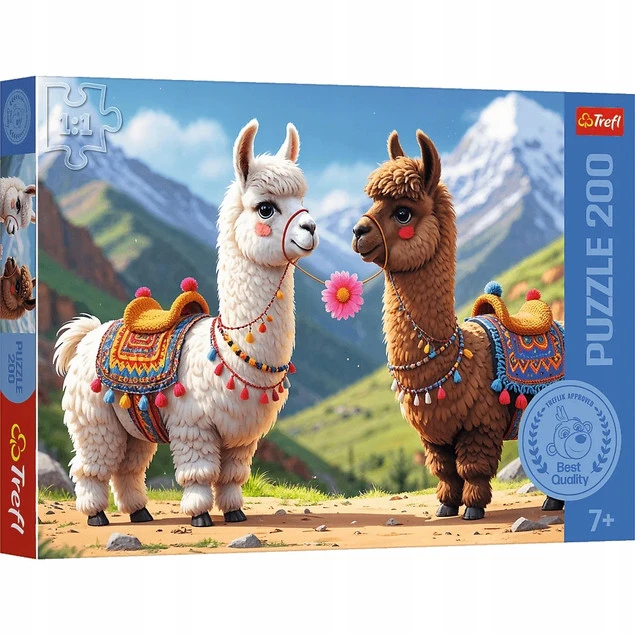 Puzzle 200 elementów Kolorowe lamy 13356 Trefl_1