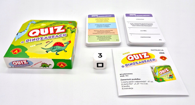 Gra planszowa Mikro Quiz o dinozaurach Alexander