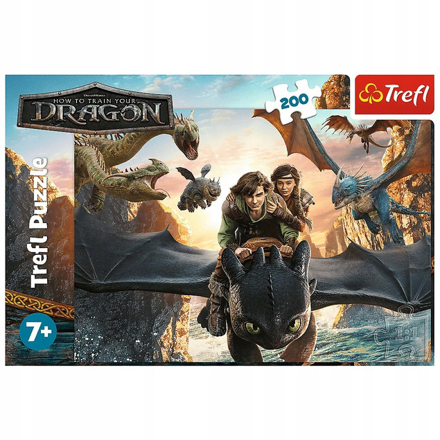 Puzzle Trefl 200 elementów Szczerbatek i przyjaciele