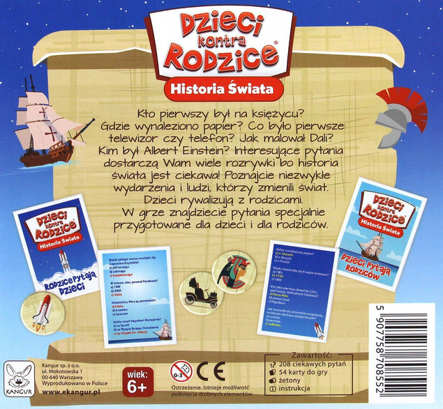 Dzieci Kontra Rodzice Historia Świata Gra Rodzinna 6+ Kangur