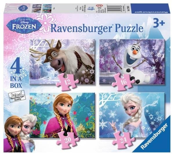 PUZZLE 4w1 KRAINA LODU OLAF ELZA ANNA FROZEN 2