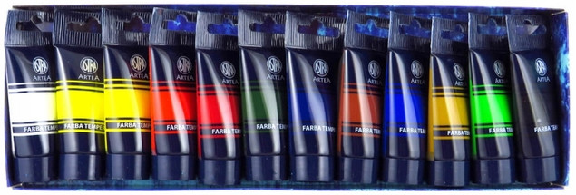 Farby tempera Astra 12 kolorów