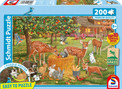 Puzzle Schmidt 200 el. Wspólny Posiłek Zwierzęta dla Dzieci 7+