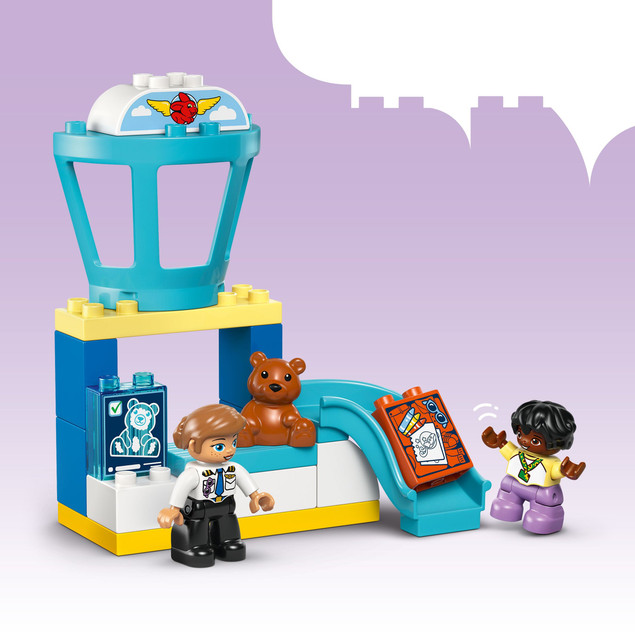 LEGO DUPLO 10443 Pierwszy Raz na Lotnisku Samolot Terminal Bagaż