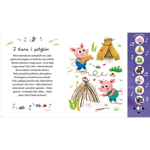 Pakiet Bajka Dźwiękowa Czerwony Kapturek Trzy Świnki Naciśnij i Posłuchaj