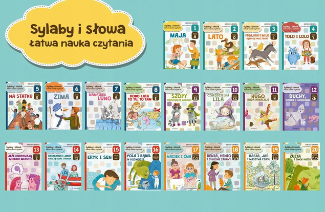 Sylaby. Nauka czytania – zestaw 20 książek dla dzieci 3+