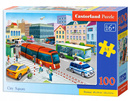 PUZZLE 100 AUTO AUTOBUS AMBULANS TRAMWAJ 6+ CASTOR